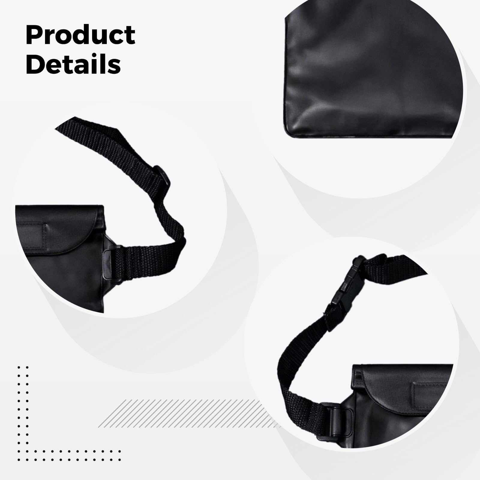 10 Pochettes étanches pour téléphone, lot Noir Type Banane, fenêtre Tactile, 22 x 17 cm, Pochette sèche pour Smartphone sous l'eau, Ceinture réglable pour Natation, Bateau, Plage, Kayak
