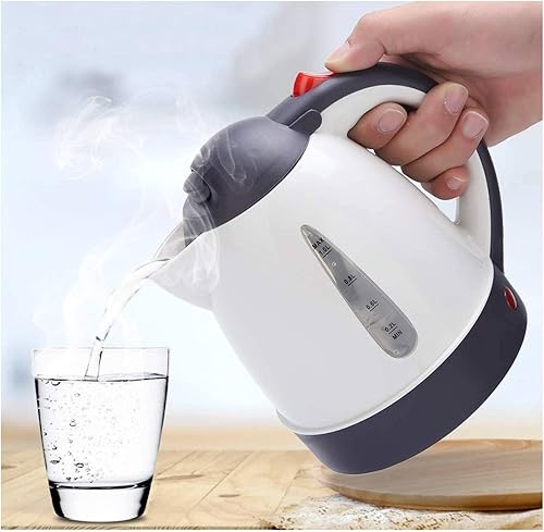 Maxmartt Hervidor eléctrico de 1 litro, hervidor eléctrico de 1 litro, hervidor de té eléctrico DC12V, apagado automático, hervidor de té de agua