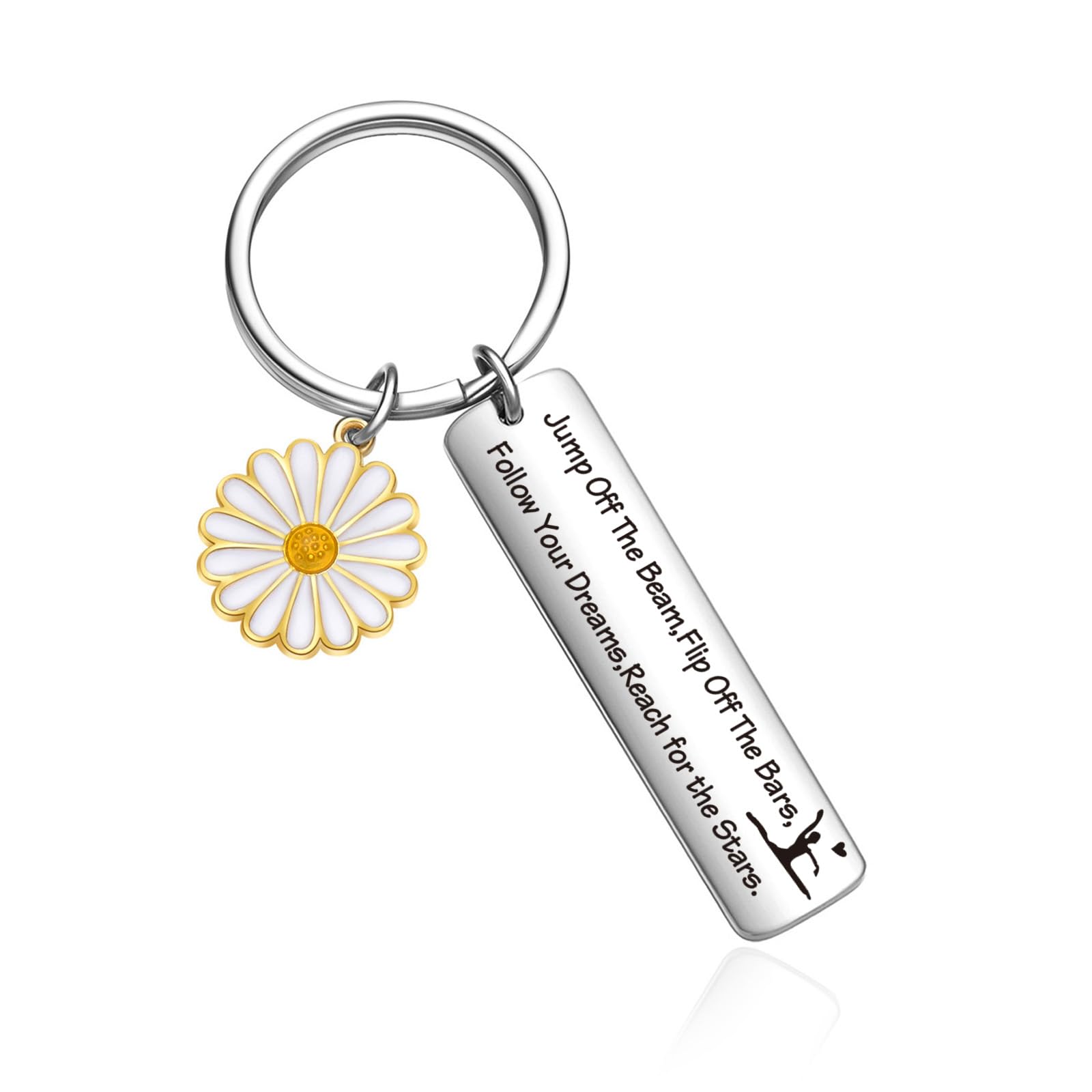OWHOMS Gymnastics Inspired Keychain For Gymnast Keychain Bestie Keychain Daughter Jewelry