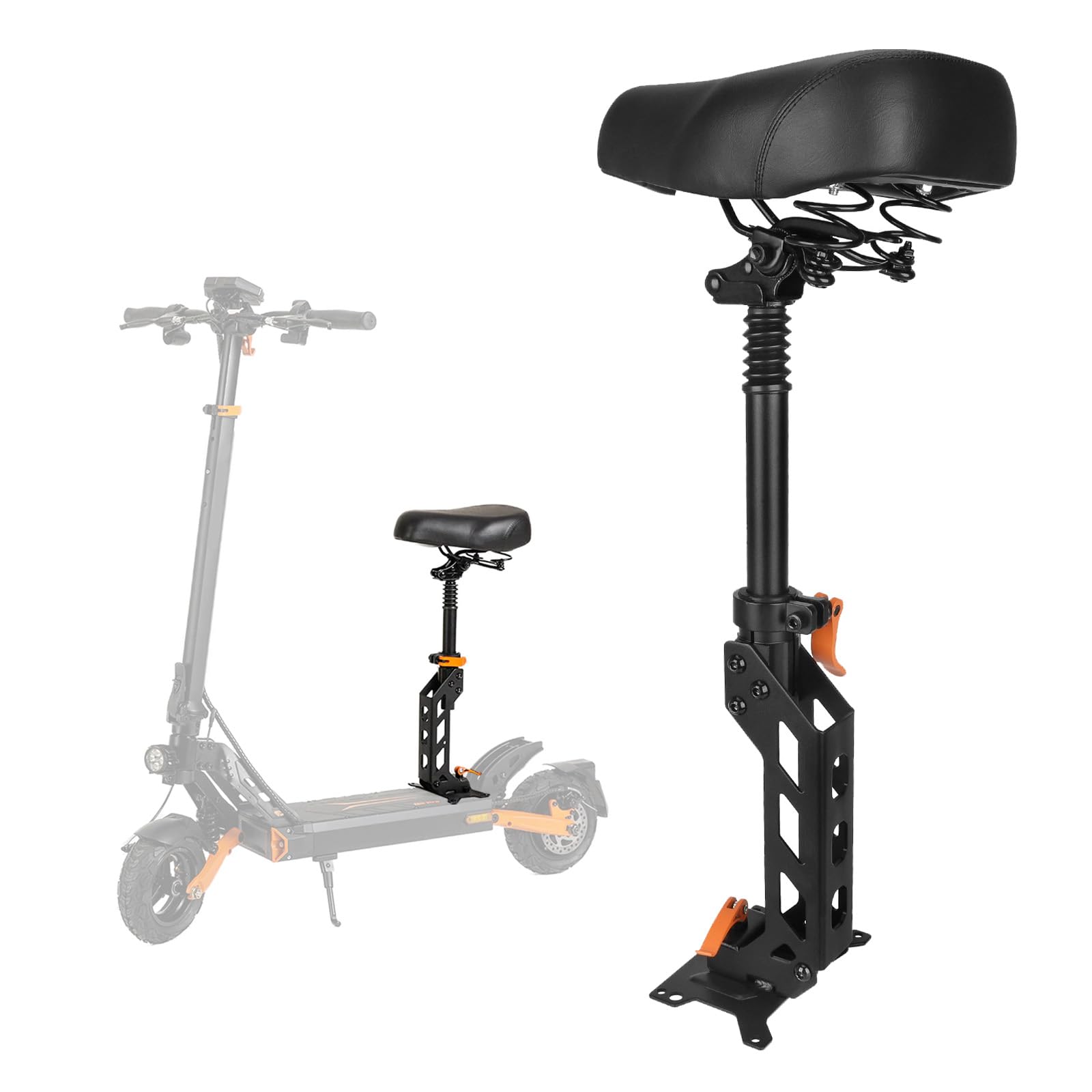 Asiento de Scooter, Asiento para KuKirin G2 Pro DB Patinete Eléctrico con Amortiguación y Diseño Desmontable Almohadón Pequeño de Motocicleta Plegable para Ciclismo de Larga Distancia