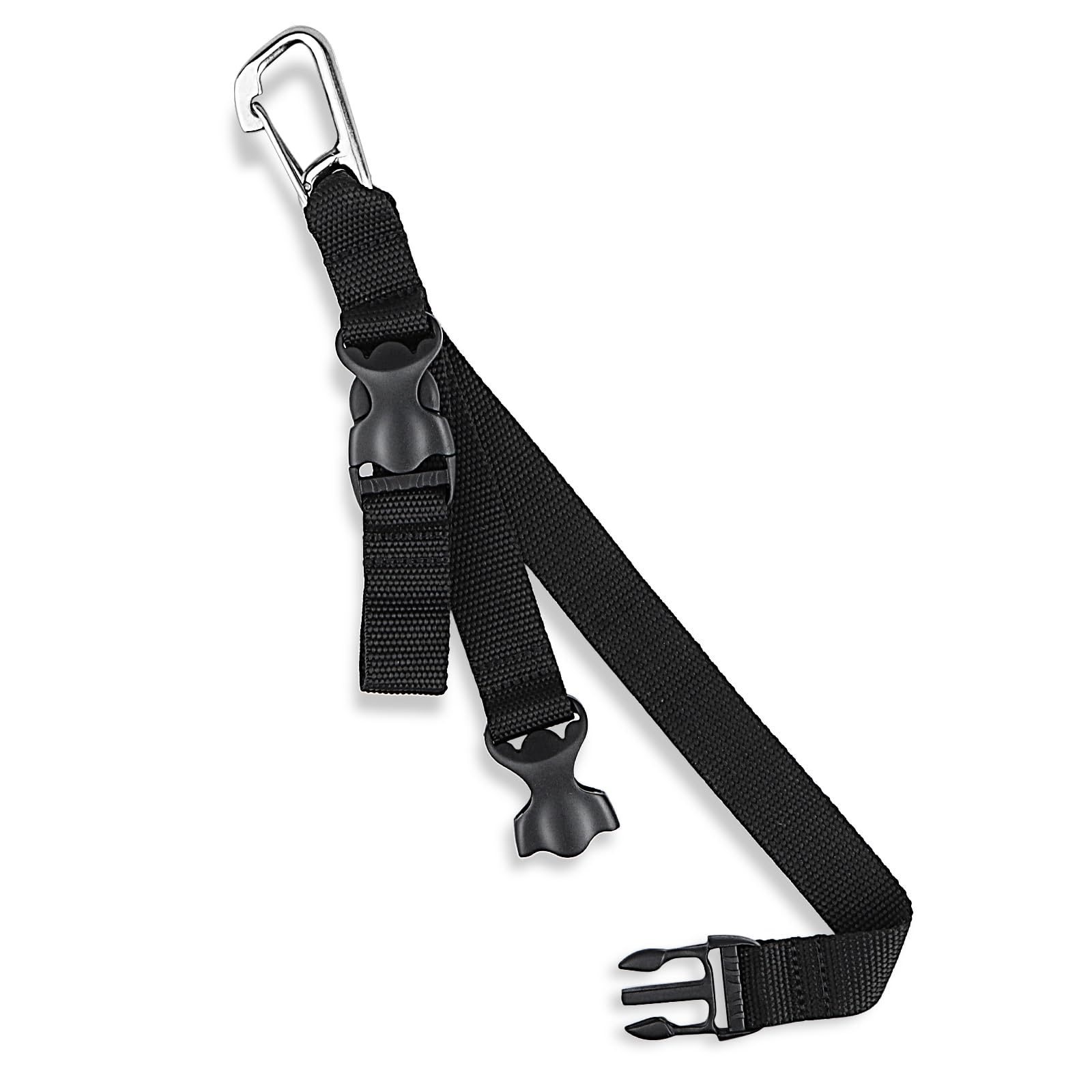 Owekfifv Scuba Fin & Mask Holder, Diving BC Fins Keeper and Mask Clip with Two Quick-release Loop Lanyard Webbing Strap