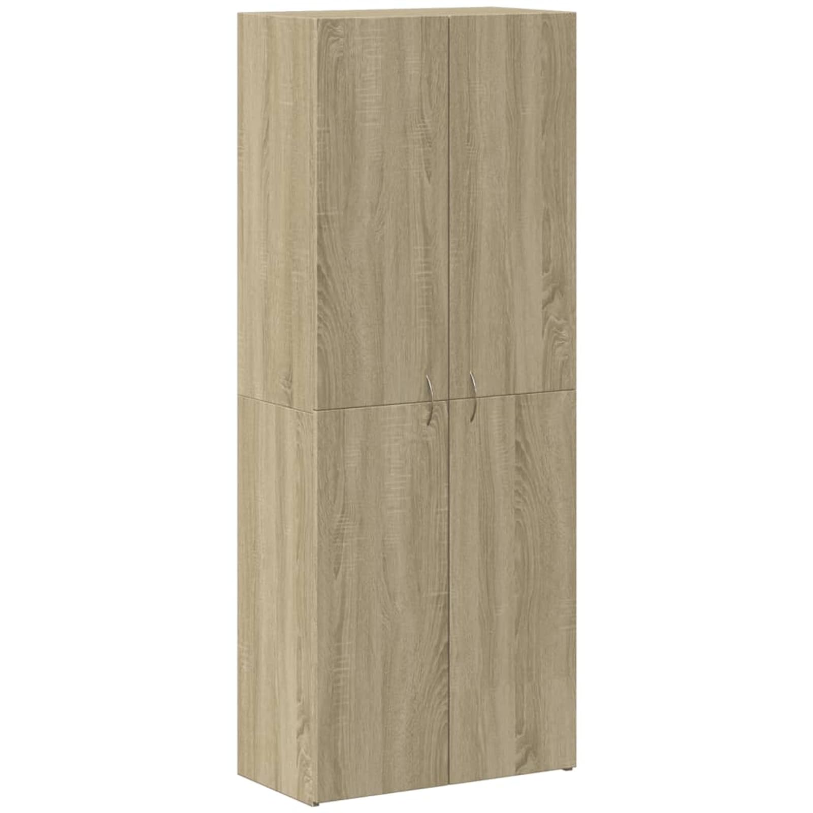 Homgoday Aktenschrank Sonoma-Eiche 60x32x153 cm Holzwerkstoff - 4 Fächer, stabil & staubfrei, für Büroorganisation Model3276646