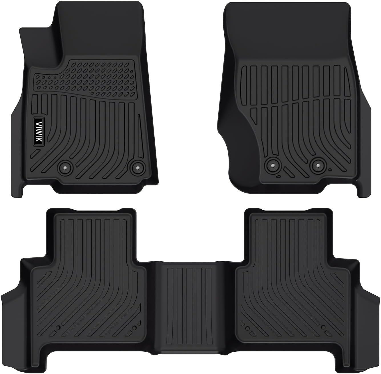 Car Floor Mats for Jeep Grand Cherokee (Non L) 2022-2024, Automotive All Weather Floor Liners for Jeep Grand Cherokee (Non L), TPE Rubber Car Mats Front & Rear Non-Slip Odorless 2022-2024 Jeep Grand Cherokee (Non L)