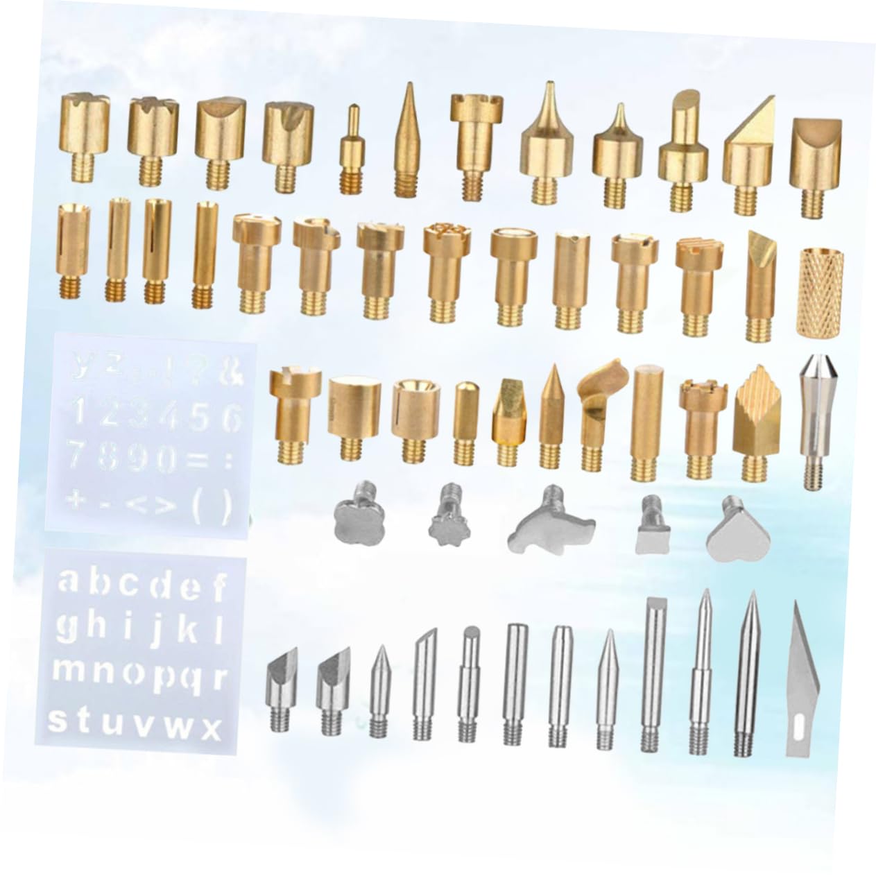 Operitacx 57-pc Soldering Tip Set Pen Tool for Pyrography Wood Burning Engraving Carving Kit