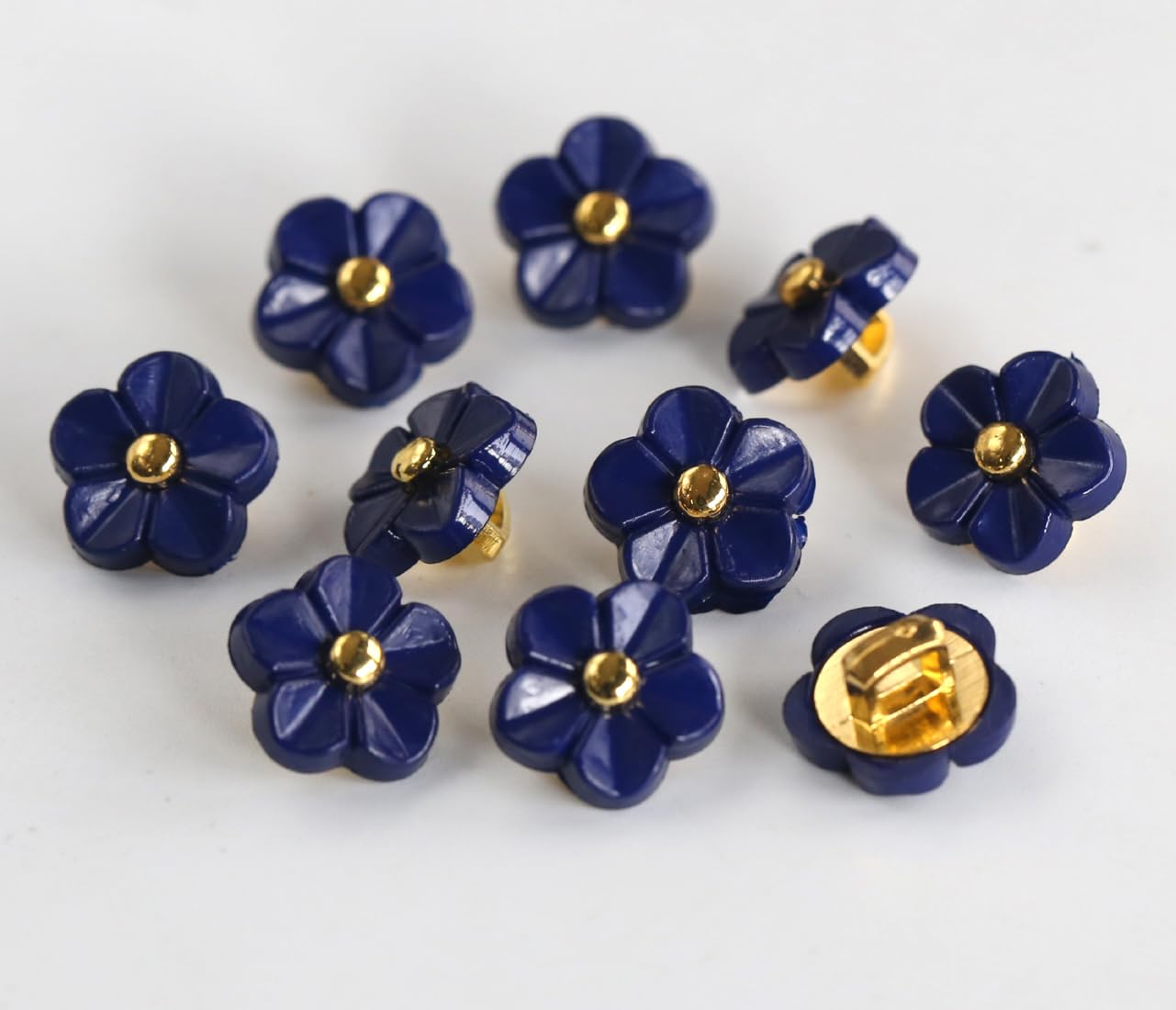 GANSSIA 30pcs Flower Buttons For Sewing - 11.5mm (15/32") Translucent Black, For Crafts & Clothing - View #11