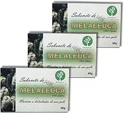Kit com 3 Sabonete de MELALEUCA TEA TREE em Barra 90g