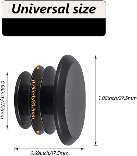 Miniatura 2 de Boao Tapones de extremo de barra de manillar de plástico para manillar de bicicleta, tapas de extremo para bicicleta de montaña de carretera, la