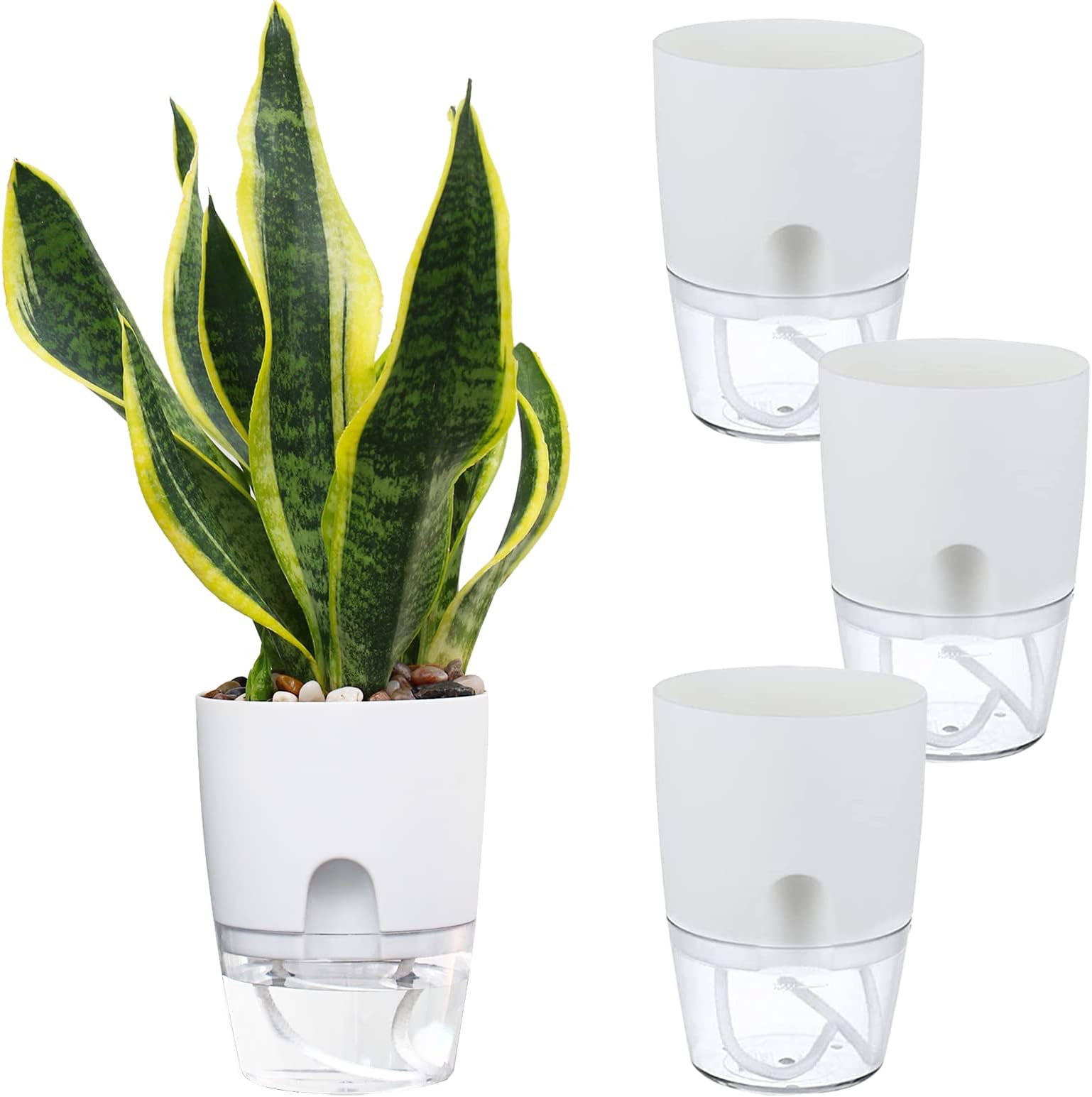 Pots De Fleurs 8 Plastique 14 Cm - 8 Couleurs - Avec Soucoupes - Pour Plantes D'intérieur Pots Couleur Avec Soucoupe