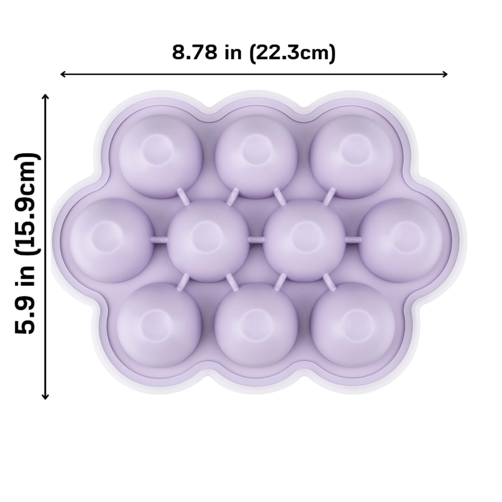 PandaEar 2 Bacs de Congélation en Silicone pour Bébé avec Couvercles | Lot De 2 Bacs, Moule Silicone 10 Cavités, Conservation Purée Lait Maternel, Démoulage Facile, Sans BPA, Rose Et Violet