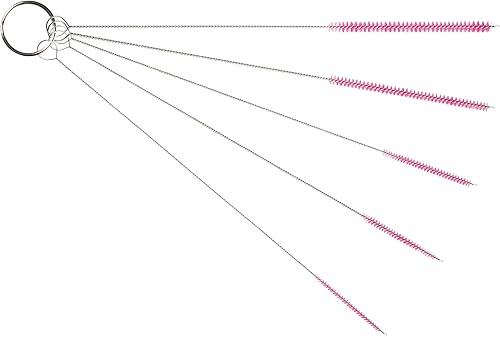 Miniatura 6 de Juego de cepillos de limpieza de tubos de nailon de 8 pulgadas (paquete variado) color negro con popote largo y cepillo para botellas, cepillos