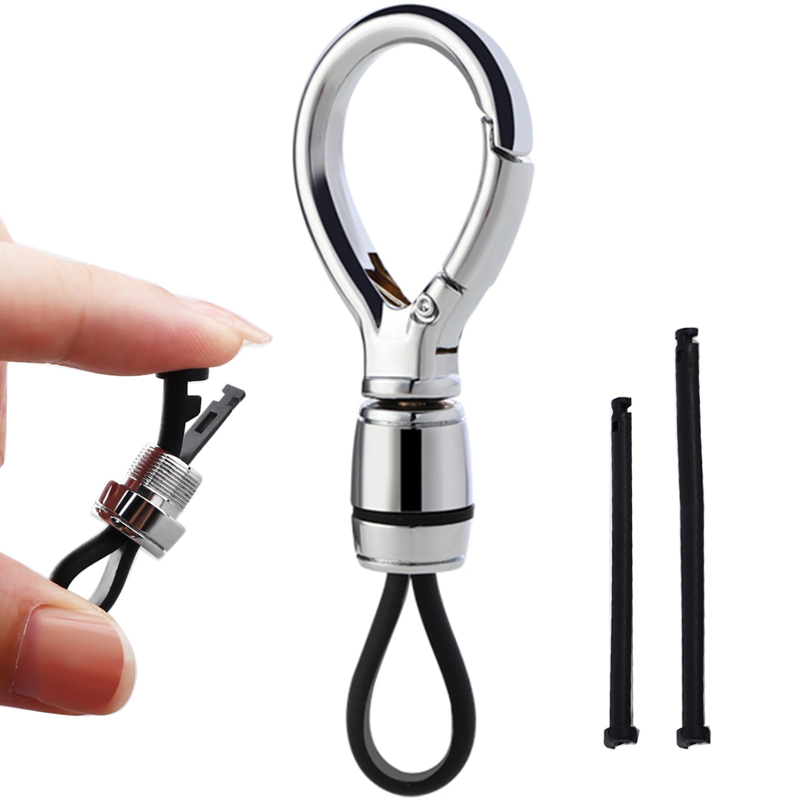 MtververUniversal Keychain for Men and Women,Simplicity Key Ring Clip, Double layer buckle Car Key chain