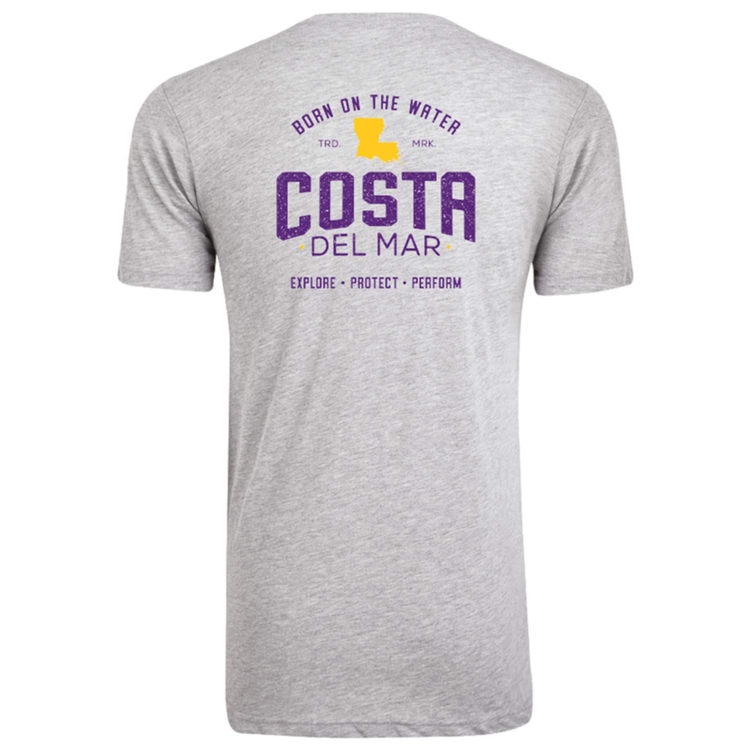 Costa Del Mar Men's Topclass Heather SS T-Shirt - LA Heather Gray/Purple - L
