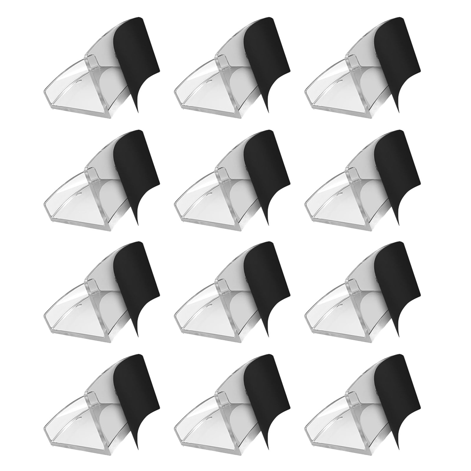 Tsophreniq 4/6 / 8 / 12pcs Acrylic Clear Hat Stand Wall Mount Baseball Caps Hangers Hat Organizer Easy Installation Rack Baseball Caps Rack
