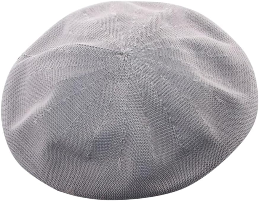 Summer Beret Sun Protection Hat for Women, Lightweight Painter Berets Cap in Grey, Breathable Spring Summer All-Match Sun Hat for Outdoor Use