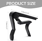 Capo Guitar Quick Change Capo for Electric Acoustic Guitar Ukulele Banjo - Black