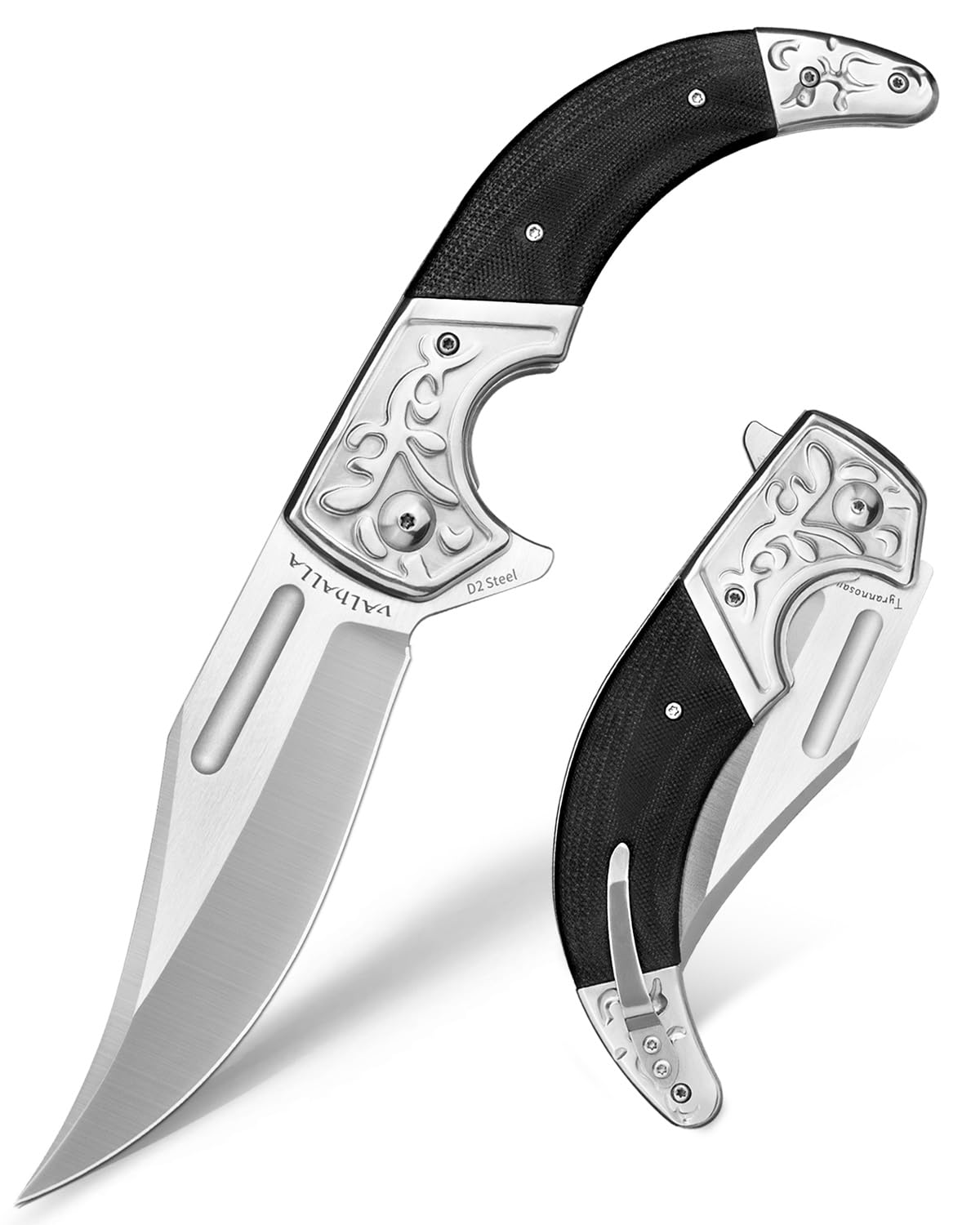 Amazon.com: VALHALLA Pocket Knife For Men, 3.7'' D2 Steel Big