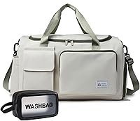 Vista 159 de Pequeña bolsa de gimnasio para mujer, bolsa de viaje con compartimento para zapatos