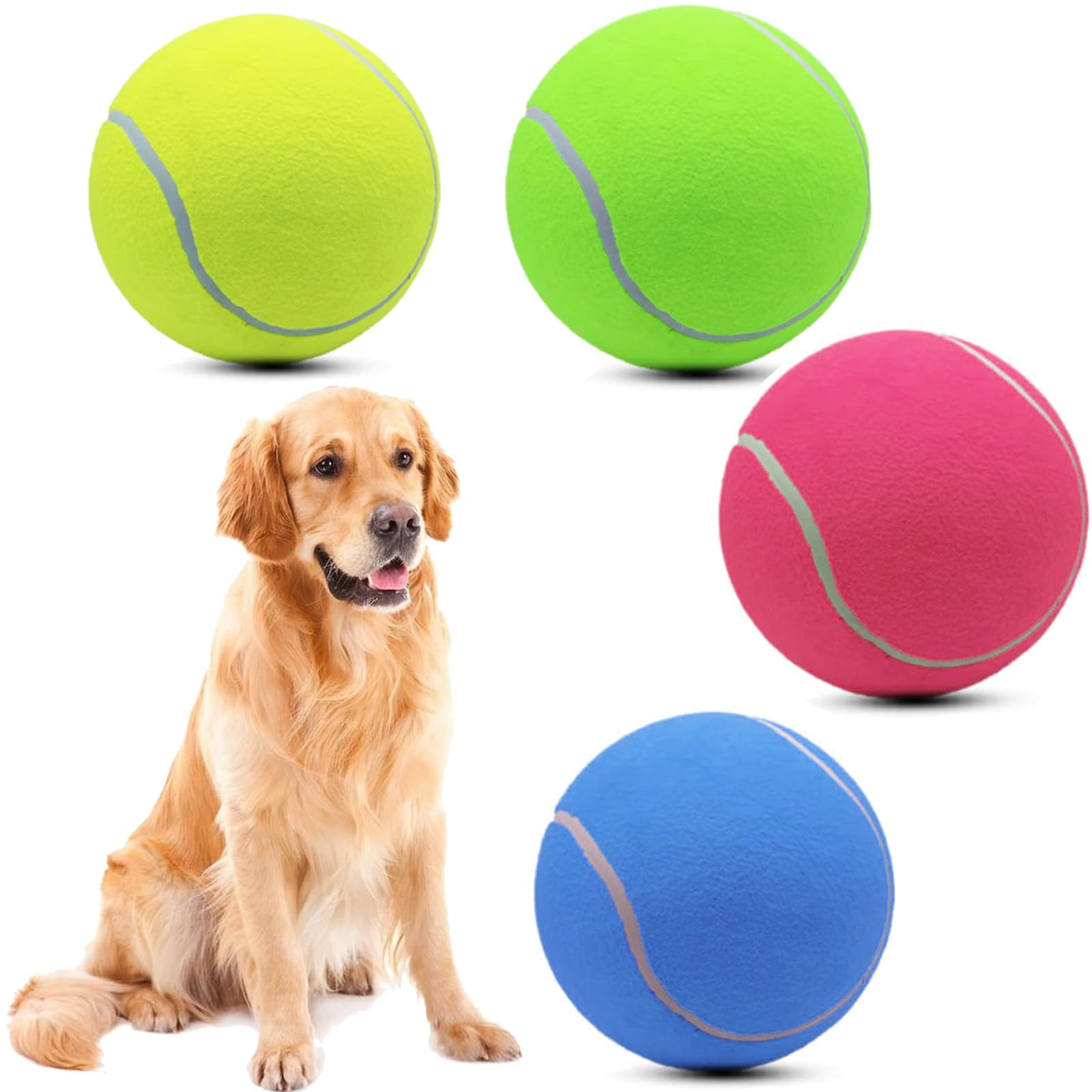 Magicorange 4 Pack 9 5 inch Giant Tennis Ball Large Dog Tennis Ball Pet Balls for Dogs for