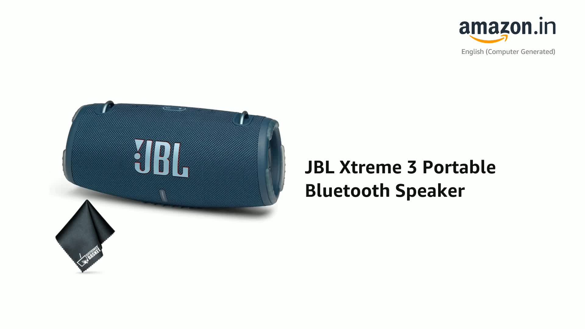 JBL Xtreme 3 Portable Bluetooth Speaker (Blue) with Extended