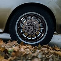 Vista 8 de Tapacubos de rueda de automóvil Premium, 14 pulgadas, tapas de cubo de llanta, accesorios para la mayoría de los autos, tapacubos de 14 pulgadas