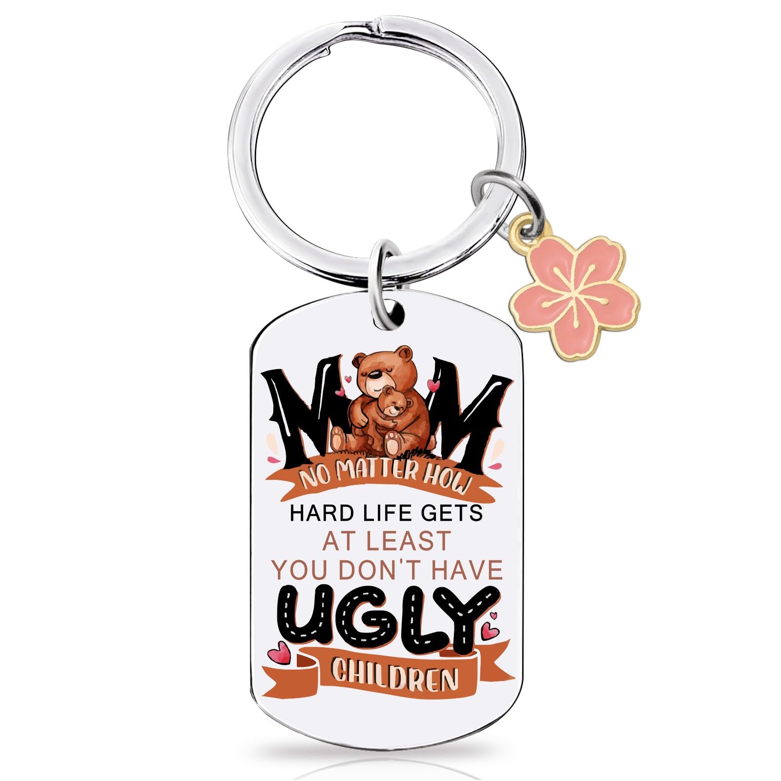 Funny Mom Dad Birthday Keychain Gift from Daughter Son Mothers