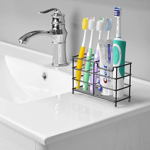 Vista 23 de Linkidea Soporte de pared para cepillo de dientes para baño, soporte de cepillo de dientes de acero inoxidable para cepillo de dientes eléctrico