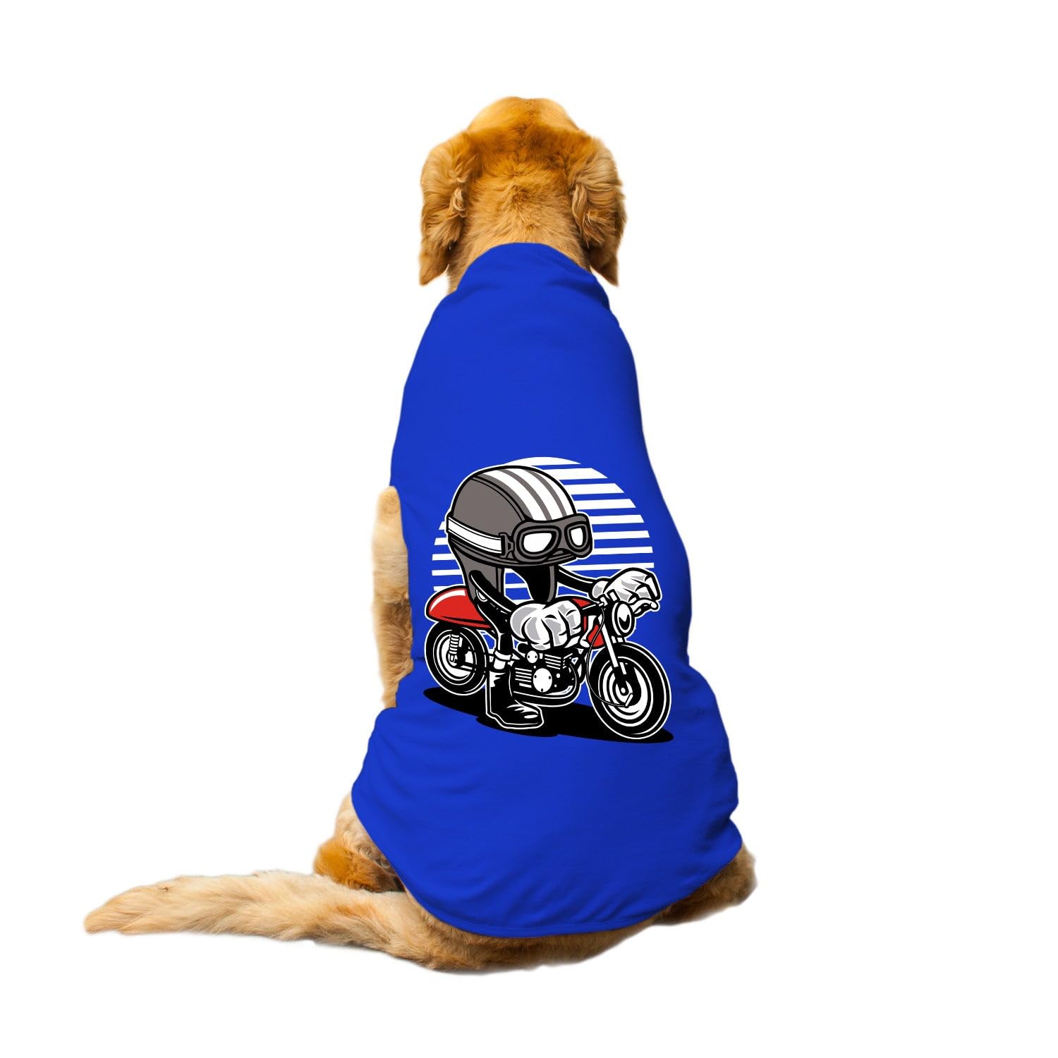 Funketti Dog T-Shirt Caferacer Helmet Printed Round Neck Sleeveless Tank/Tee Comfort, Breathable, Lightweight Dog Clothes/Apparel for Small/Medium and Big Dogs Breeds.(Royal Blue/S) (B0CCHWBF65) Amazon Price History, Amazon Price Tracker
