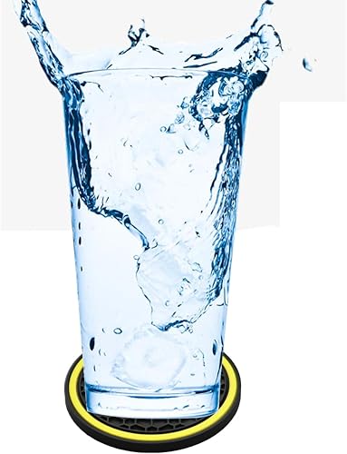 Miniatura 6 de Portavasos universal para automóvil, impermeable, antideslizante, a prueba de tambores, accesorios para el interior del automóvil, 2 unidades, negro