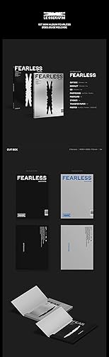 Miniatura 2 de SOURCE MUSIC LE SSERAFIM FEARLESS 1st Mini álbum+Juego de tarjetas de fotos extra (vol.1 Black Petrol + vol.2 Blue Chypre ver SET, + 2 carteles