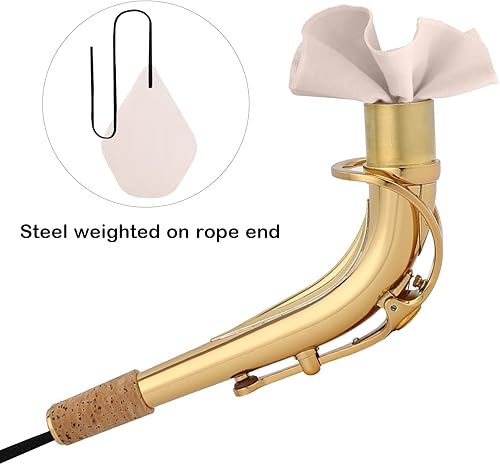 Miniatura 6 de Kits de limpieza de saxofón con estuche para instrumentos de trompeta, flauta de saxo y clarinete, 8 cojines de boquilla de saxofón, cepillo de