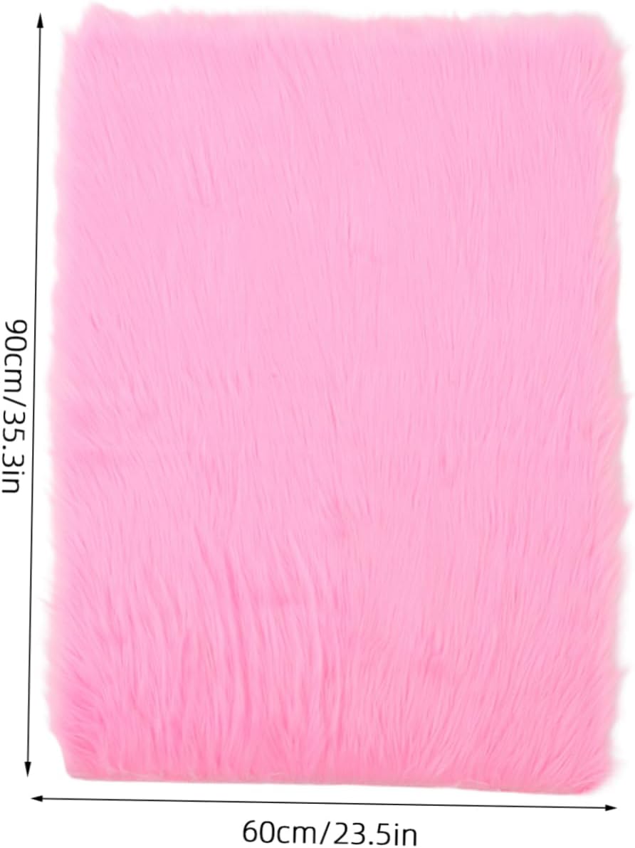 Nursery Carpet 2x3ft Shaggy Faux Fur Rug Soft Cozy Bedside Mat for Girls Bedroom Living Room