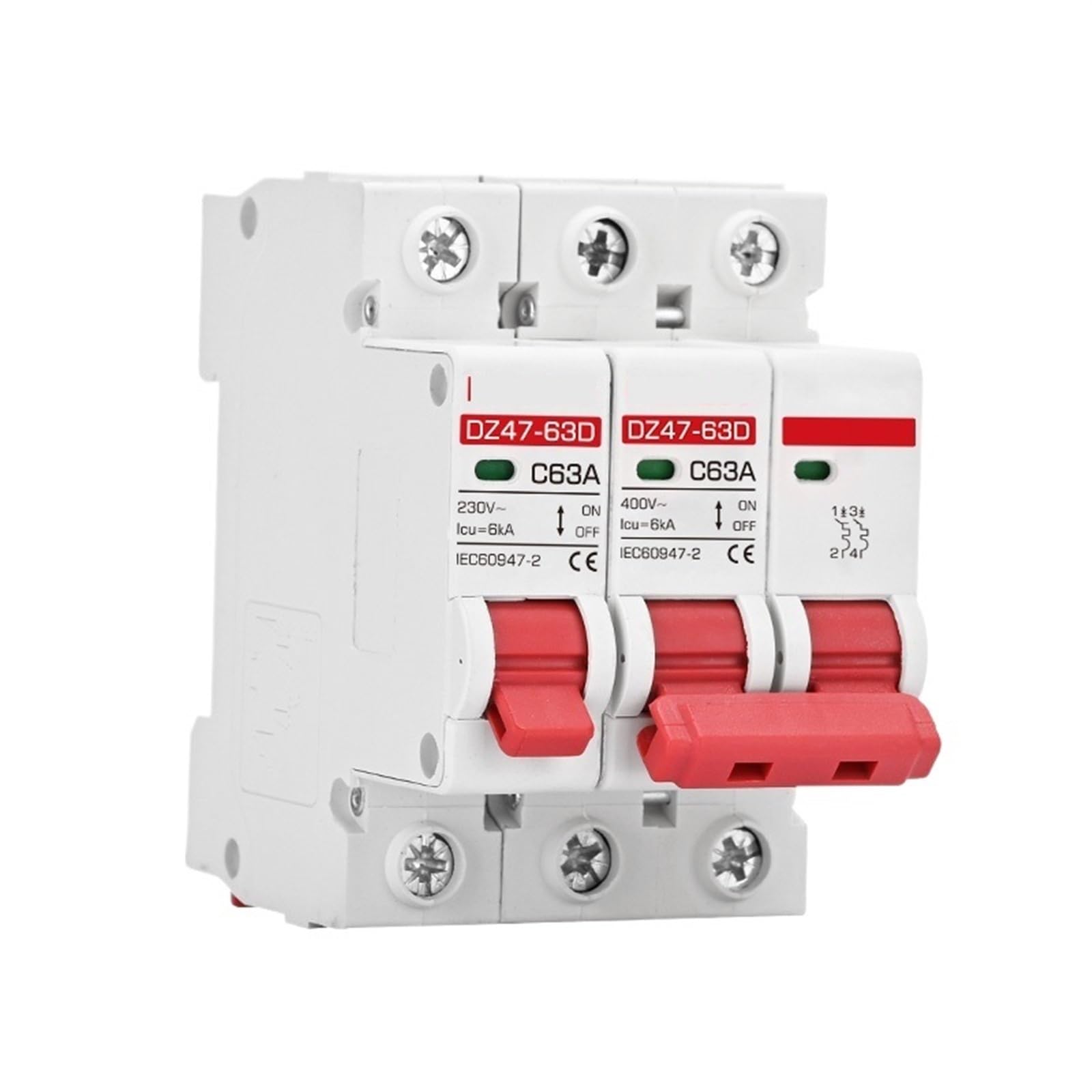 Wyłączniki AC 2P 3P 4-biegunowy 40A/50A/63A/100A/125A MCB ochrona elektryczna do domu wyłącznik główny (3P, 40A)