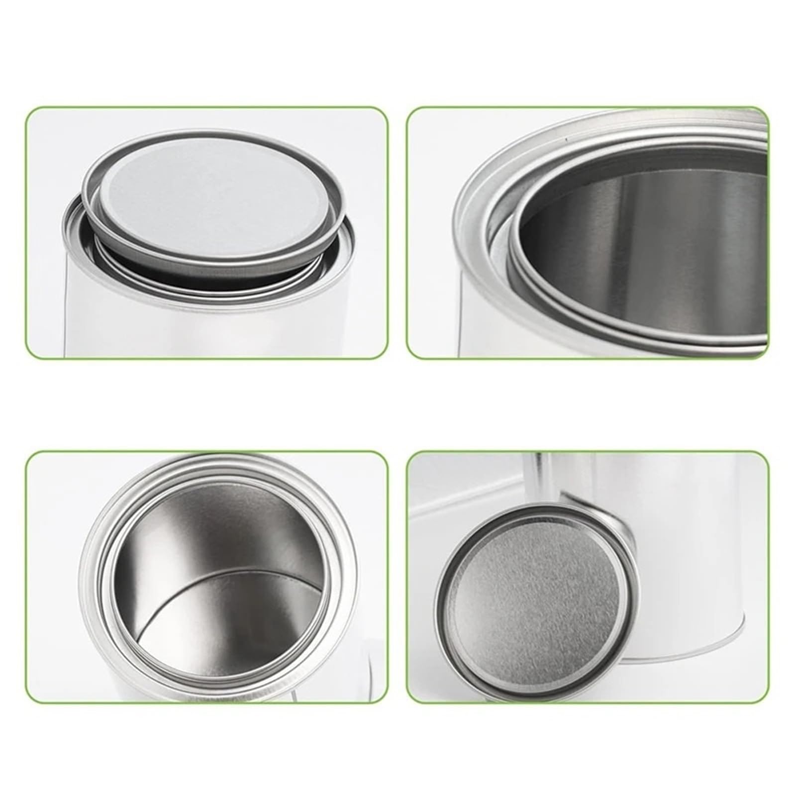 Lot de 10 Pots Peinture avec couvercles, contenants Rangement d'un Litre, seaux métalliques for Loisirs créatifs et projets Bricolage pour Projets de Bricolage