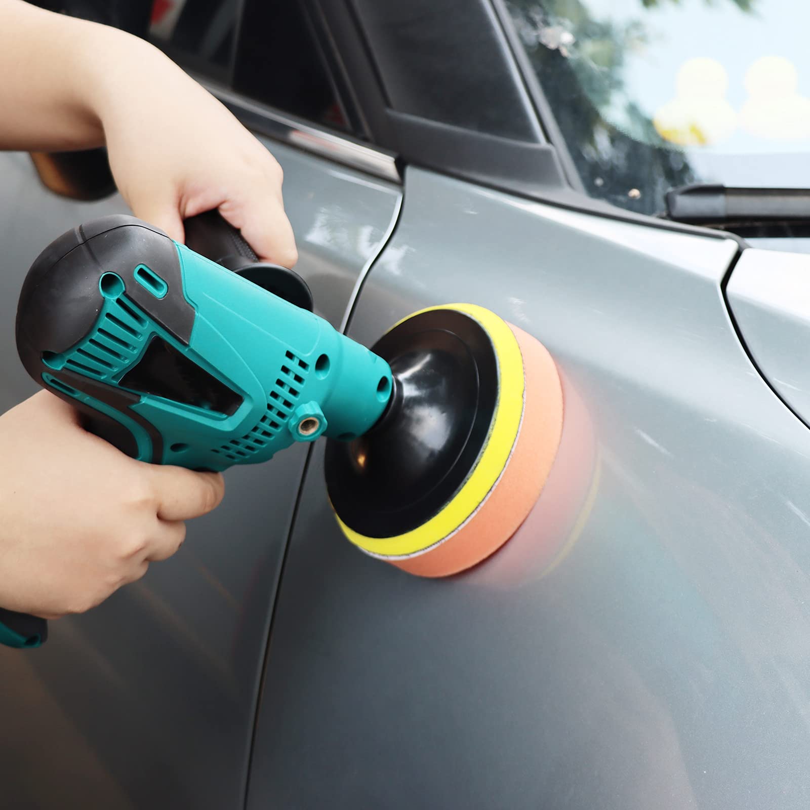 Lucidatrice elettrica per Auto, Macchina per ceratura elettrica a velocità Regolabile, lucidatrice Cordless Portatile, Batteria al Litio, per lucidare mobili per Auto.