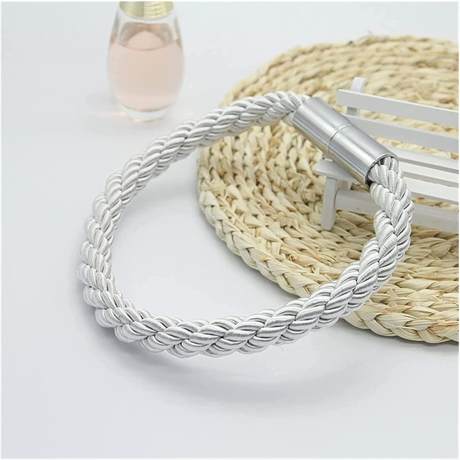 2PCS Sangle de Rideau Accessoires Décoratifs Sangle de Fenêtre Porte-Boucle Embrasse de Rideau Magnétique Creative Simple Décoration de la Maison (Couleur : B) (B)