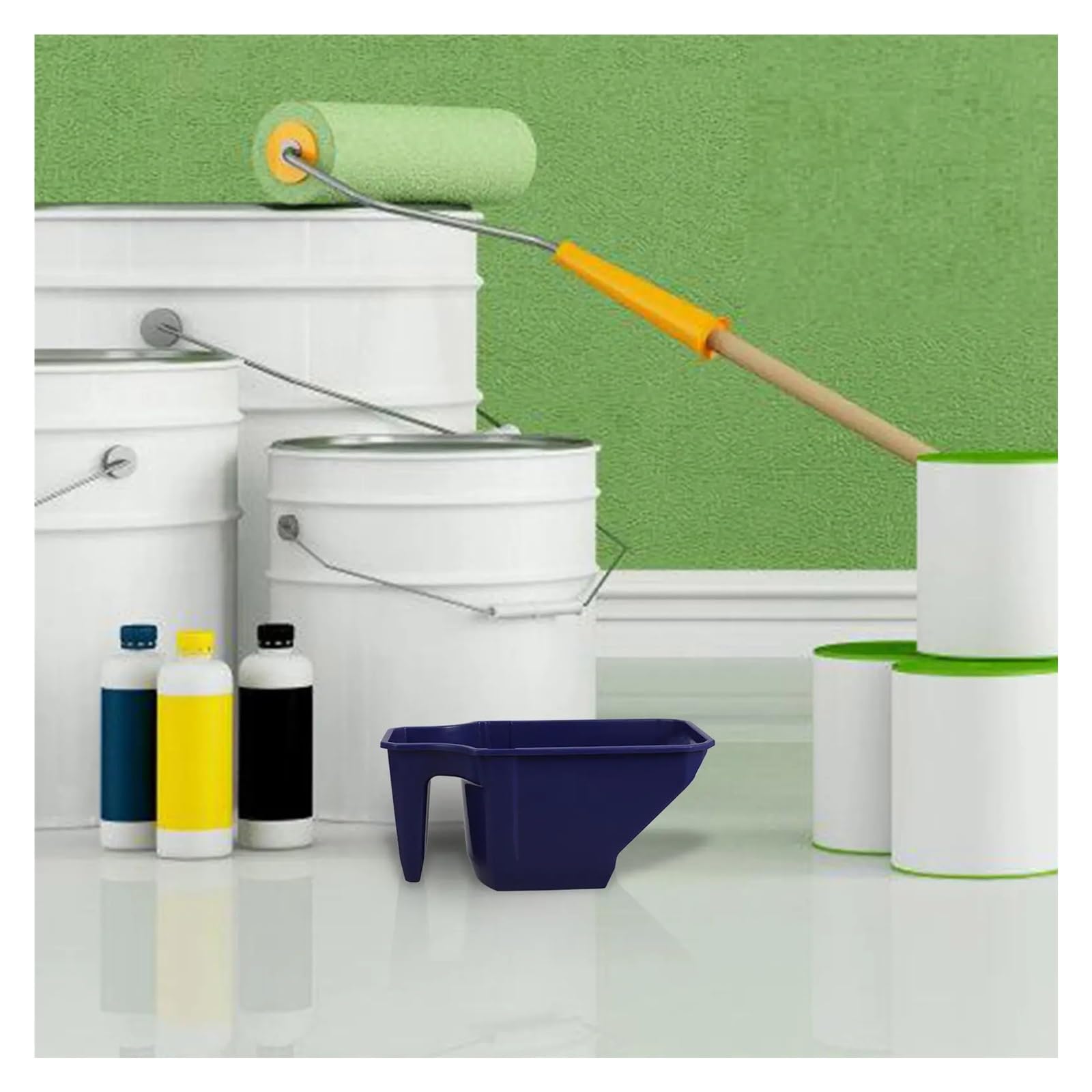 Bandeja de Rodillos for Pintura, Bandeja Soporte plástico, Mango Resistente for Mejorar el hogar, Suministros Herramientas, 2 uds para Pintura