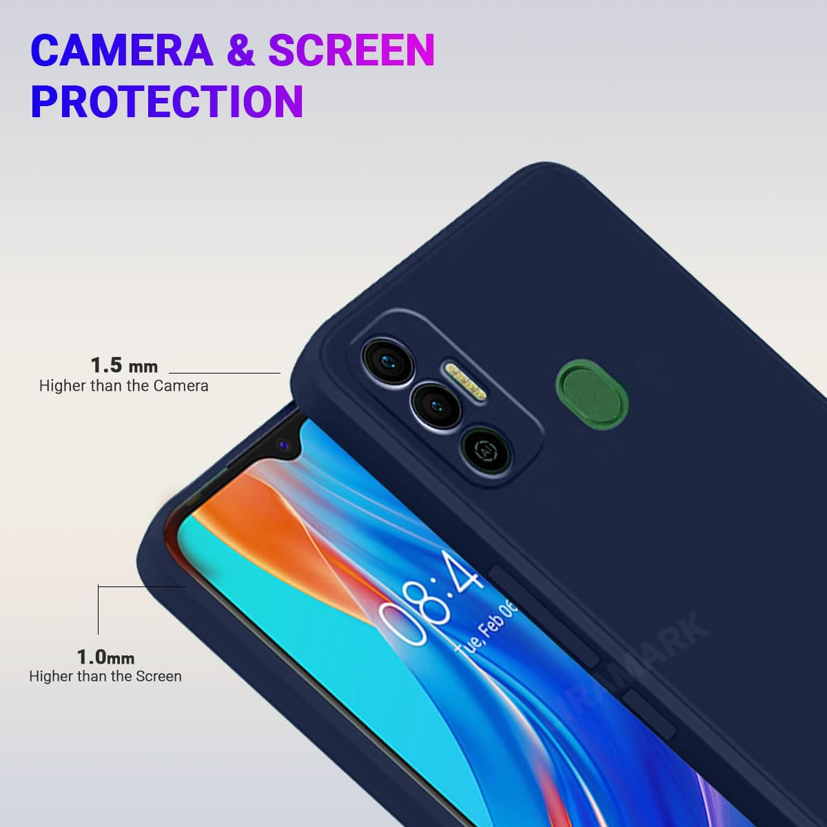 Tecno Spark 7/7T Silicone Case - Blue -4