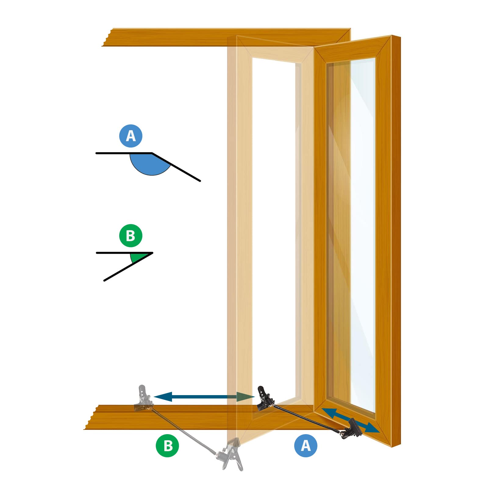 Entreabridor de Ventana Ajustable Sin Perforar con Posición Seguridad Gatos - Courandair