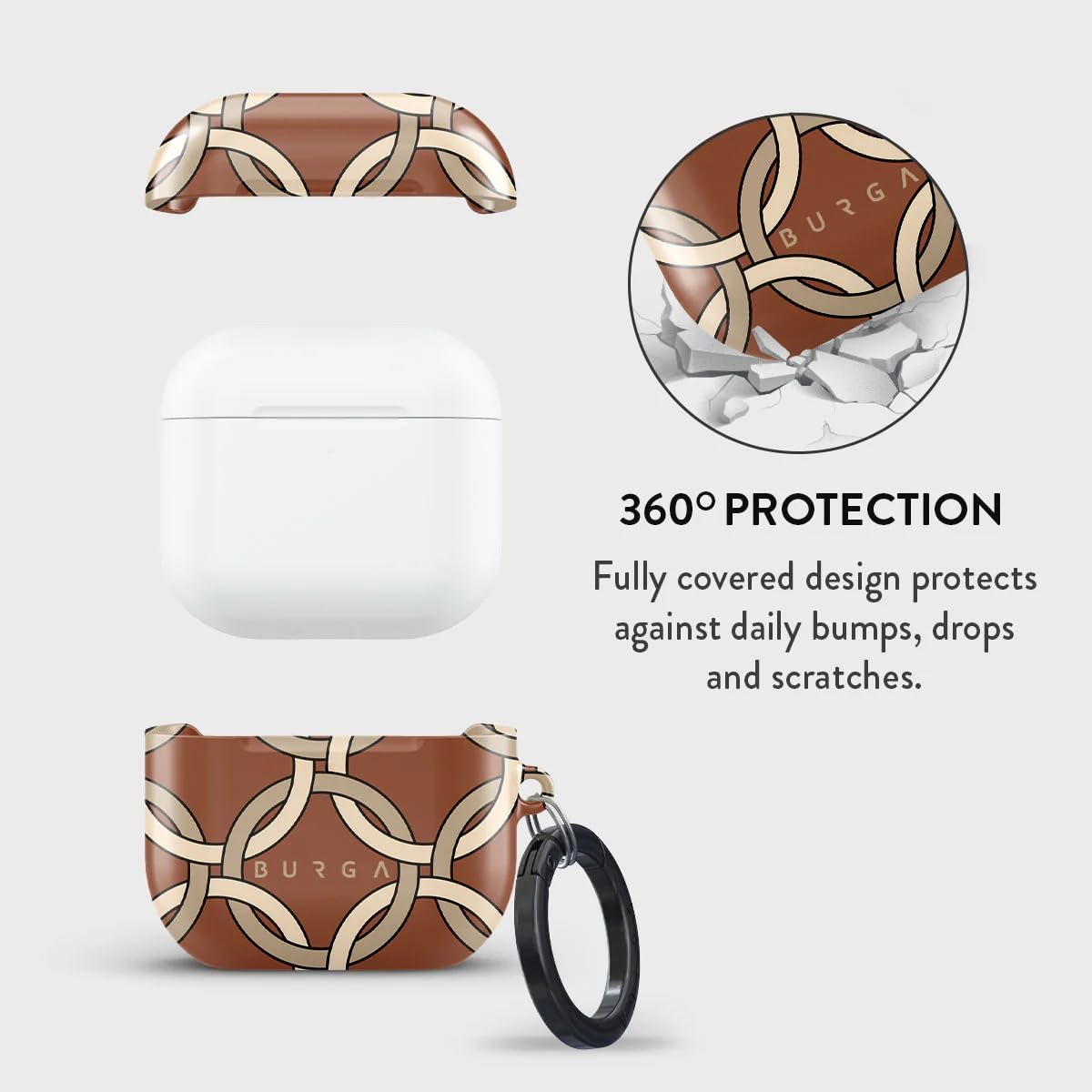 BURGA Apple AirPods 4 ile Uyumlu Kılıf, Heritage