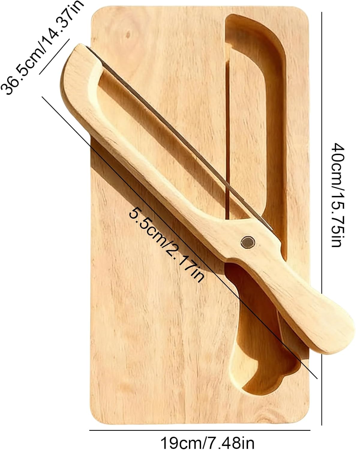 Bagel Slicer, Complete Cutter And Board Set, Wood Material, Bread Bow Knife, Bagel Loaf Slicing Gadget, Wear-Resistant Cutting Tool, For Bread, Toast, Cake, Baguettes, And Pastries
