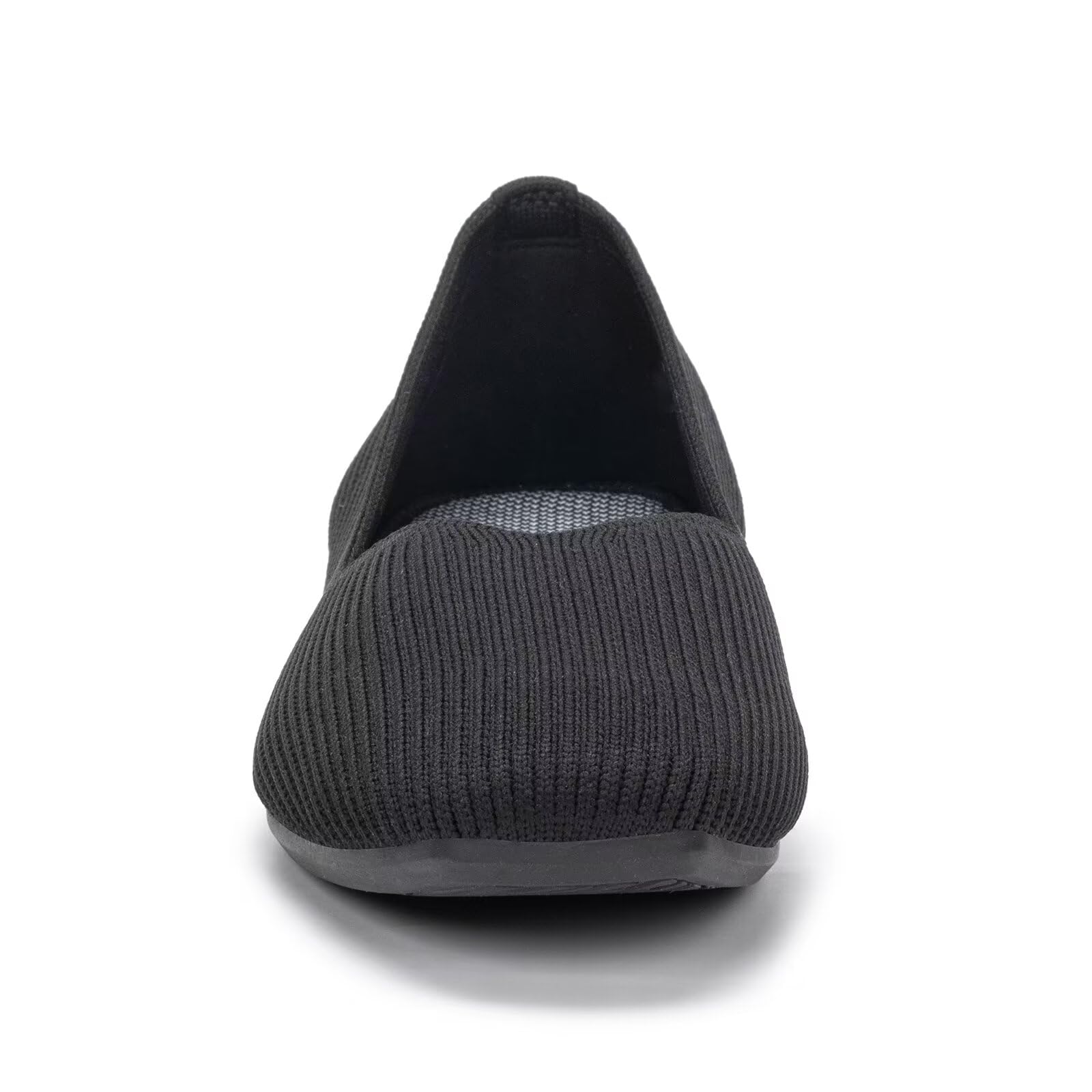 Frank Mully Ballerine da donna con punta quadrata, slip-on, scarpe da balletto, comode da donna, con scollo a V