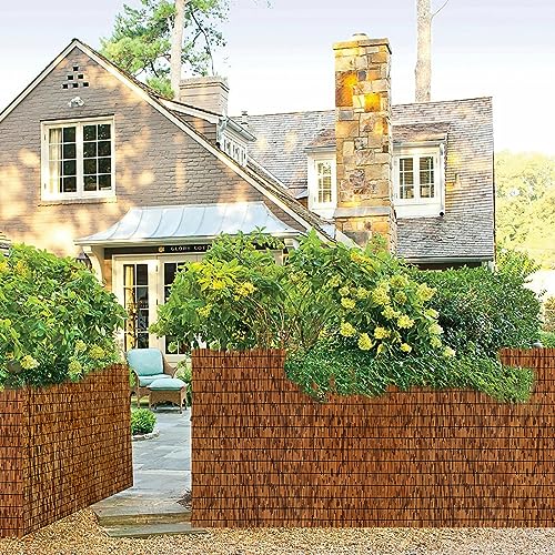 MOOKNAT Reed Bamboo Screen Fencing,4FT X 19.6FT Natural Reed Fencing