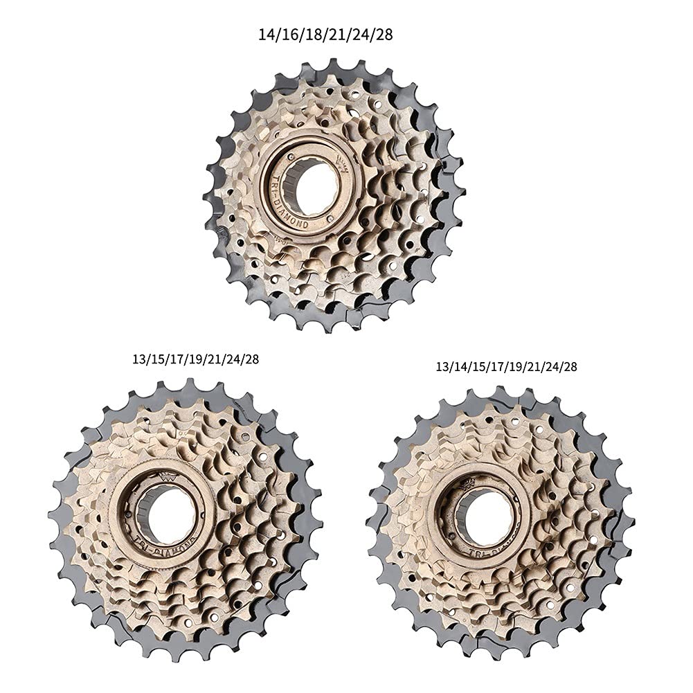 Corona Bici,Pignone Bici Flywheel filettato MTB 6 7 a 8 velocità Cassette per Biciclette MTB Ruovolto Ruota Libera da 13-28T 11-32T Bicicletta