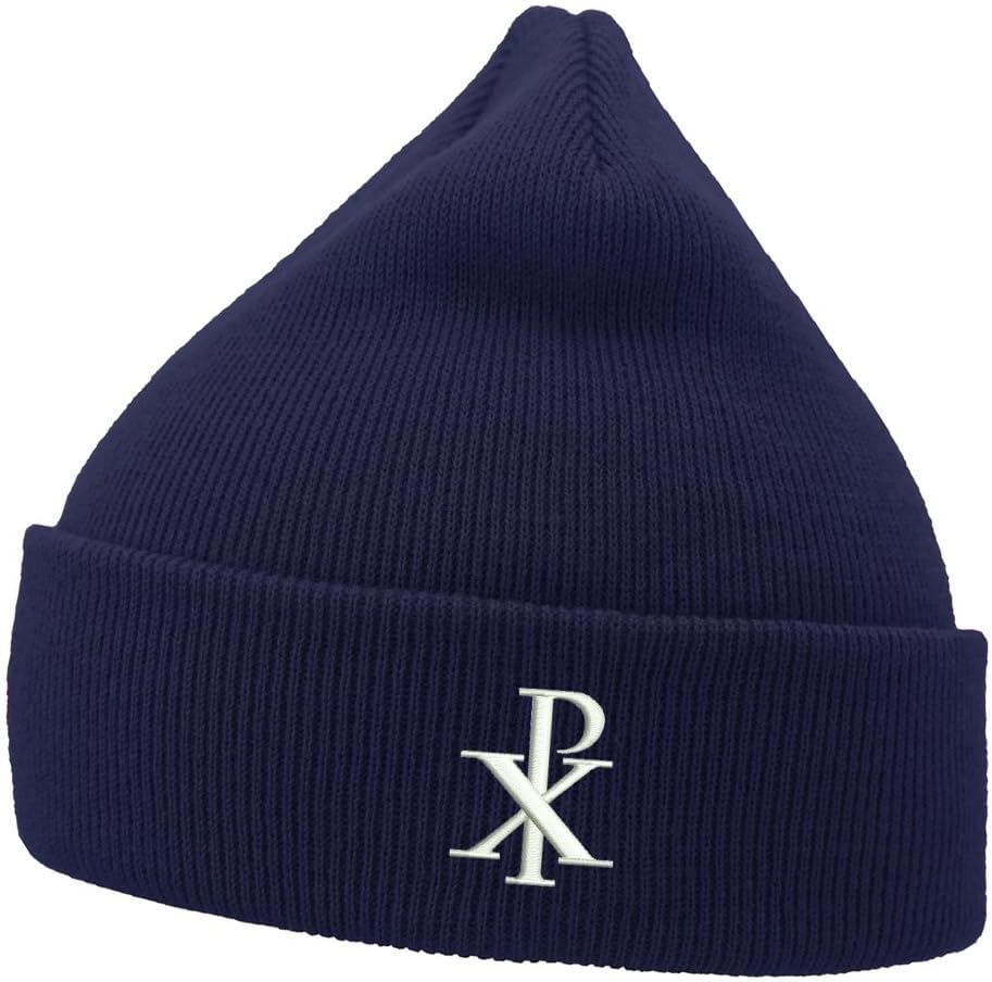 Mens Beanie Knit Hats Chi Rho Embroidered Unisex Casual Beanies Hats for Winter