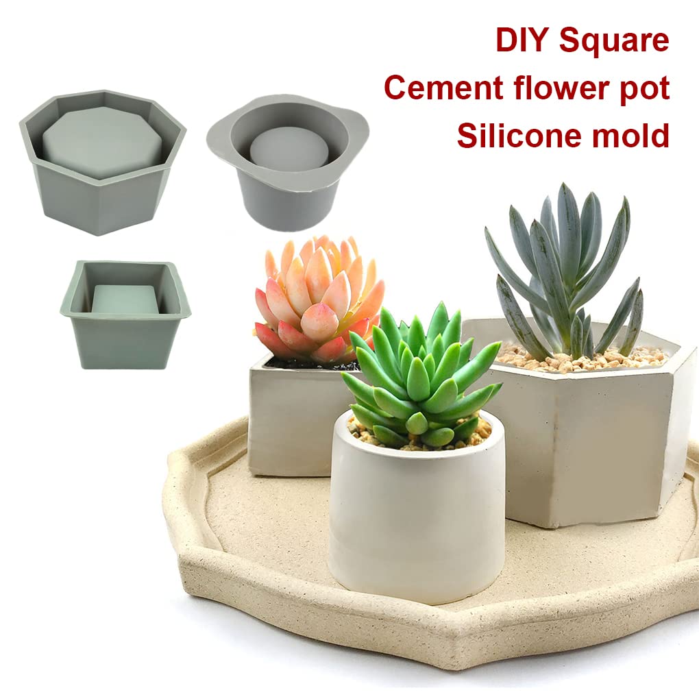10 zestaw DIY silikonowa doniczka forma podwójna warstwa doniczka forma wazon formy do sadzenia do domu salonu biura styl 3