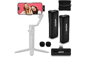 MOVO WMIC50 Wireless Microphone Lavalier for iPhone, Video Micro