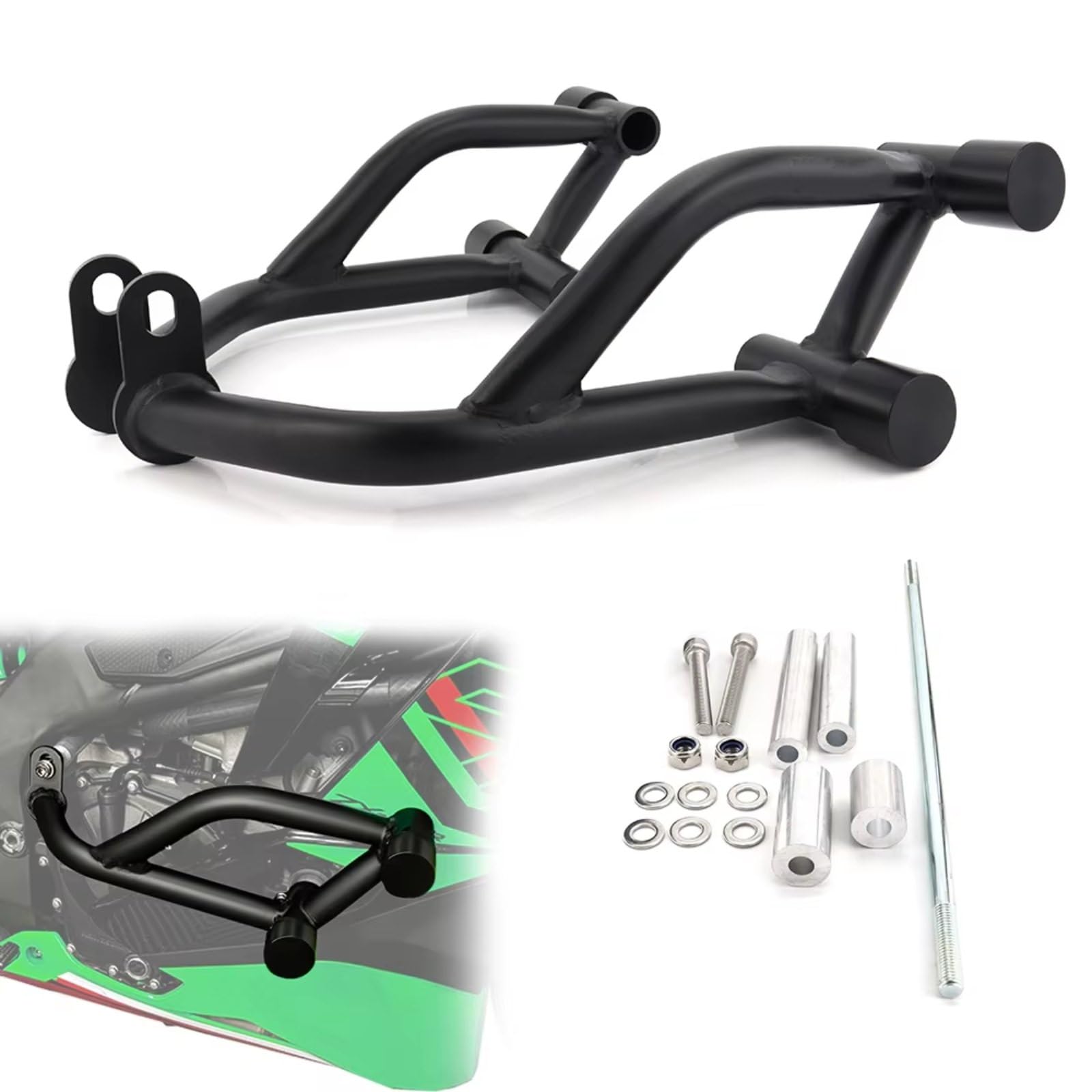 Barra Protección Lateral Compatible Con Para Zx-4Rr 2023-2025 Jaula Choque Acrobacias Motocicleta Protector Motor Barra Carretera Protector Parachoques Riel Para Carrera