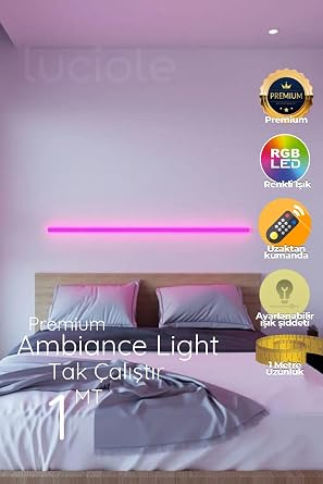 luciole Led Light Bar Rod Animation Color Remote Control Barpink