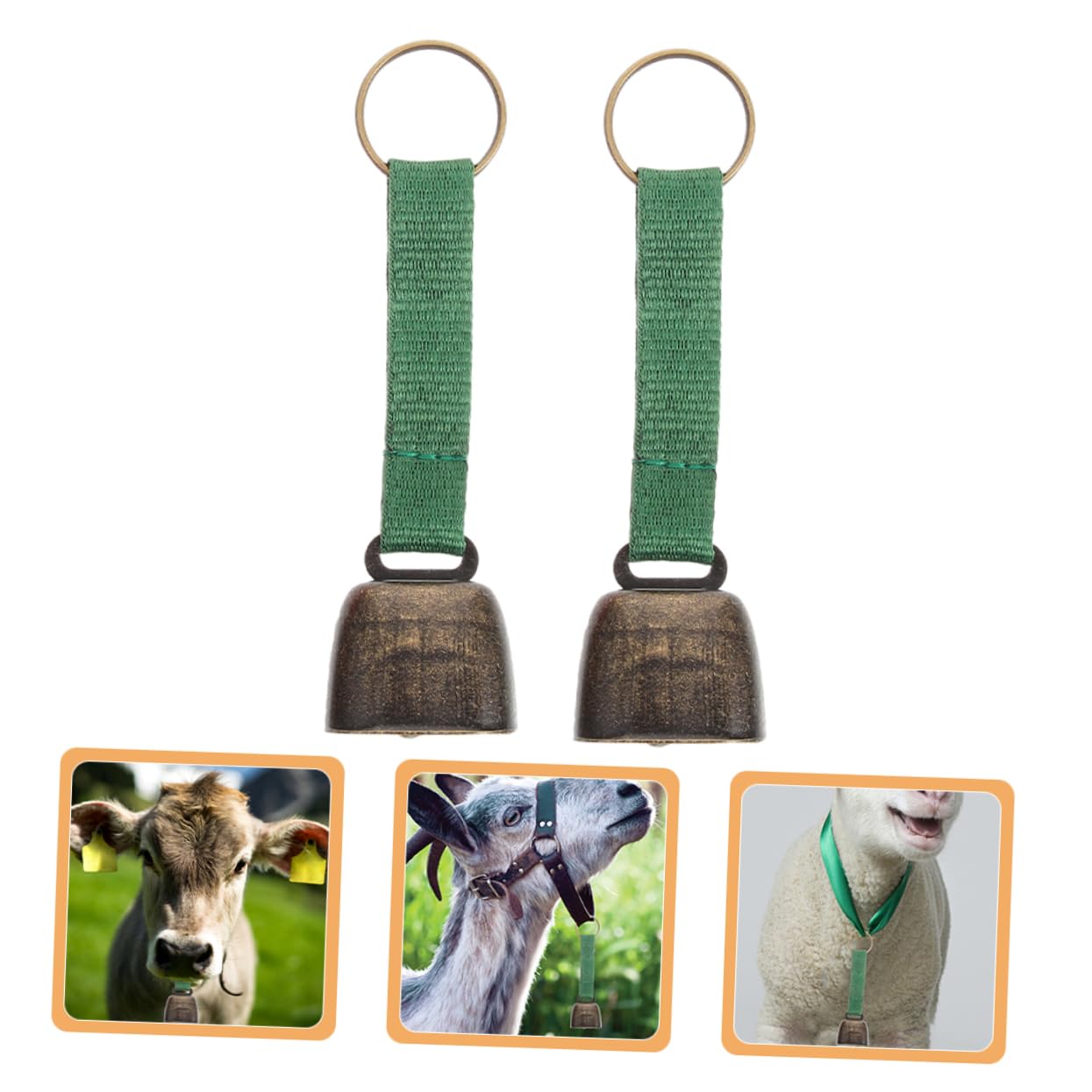 ifundom 2Pcs Loud Bear Bell Lost Pendant for Camping and Hiking Durable Outdoor Bell Decor Vibrant Color Hanging Bells for Pets and DIY Crafts