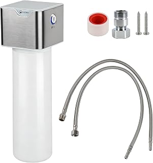 Sistema de filtro de agua bajo fregadero, filtro de agua de grifo de alta capacidad, compatible con tuberías estándar de 1/2" y 3/8" para la cocina del hogar.